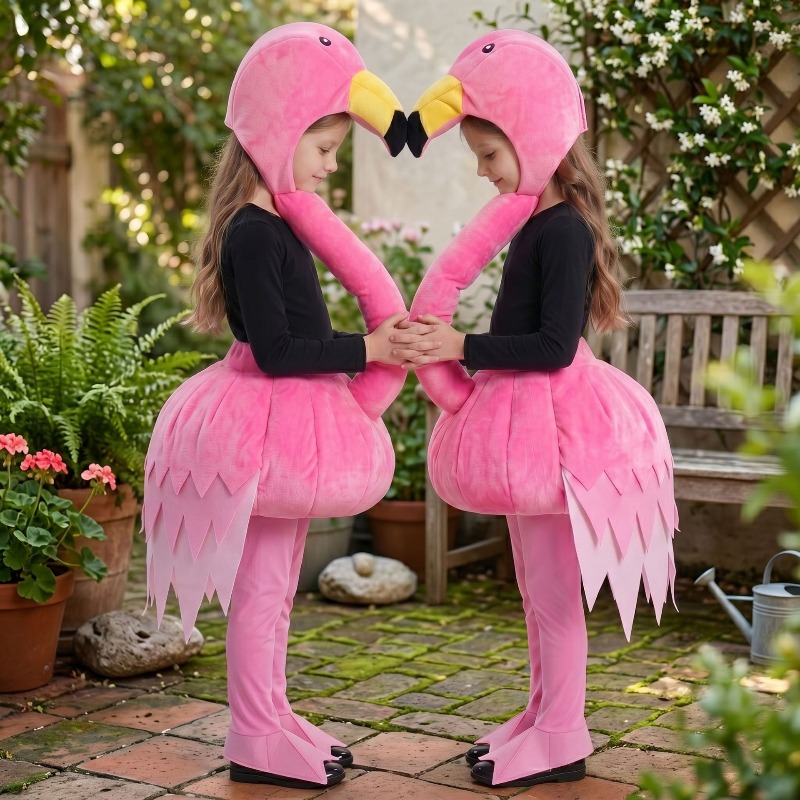 Halloween Costume Kids - Animal Pink Flamingo Cosplay Suit Boys