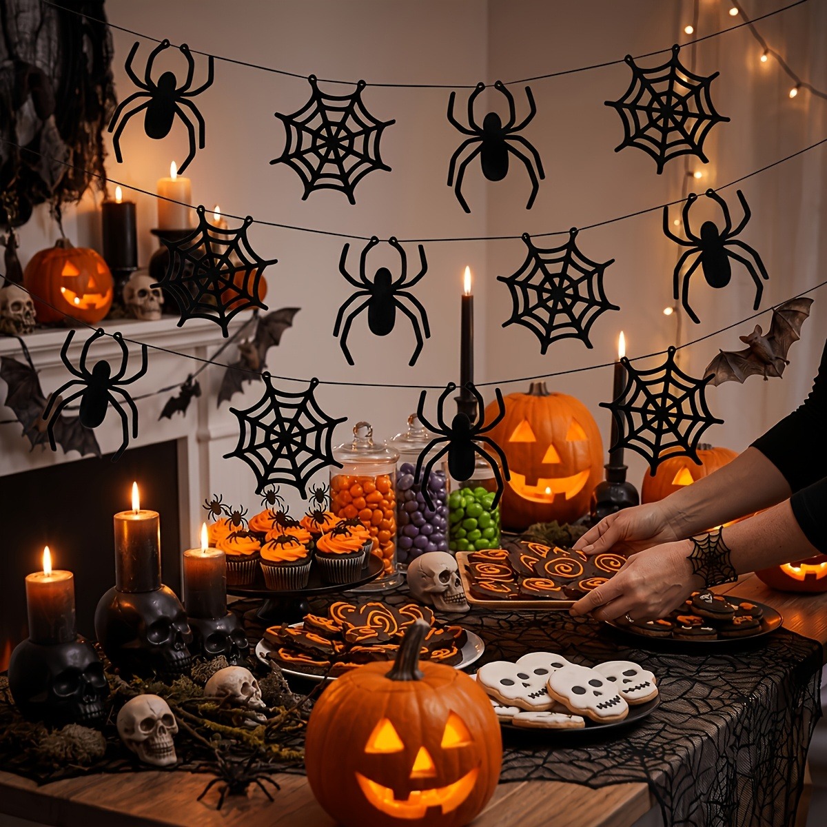 2 sets of Halloween spider web - Spider Web Halloween Decoration review and price
