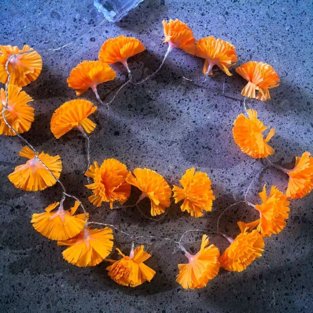 Marigold Flower LED String Lig - Halloween Led String Lights Orange review and price