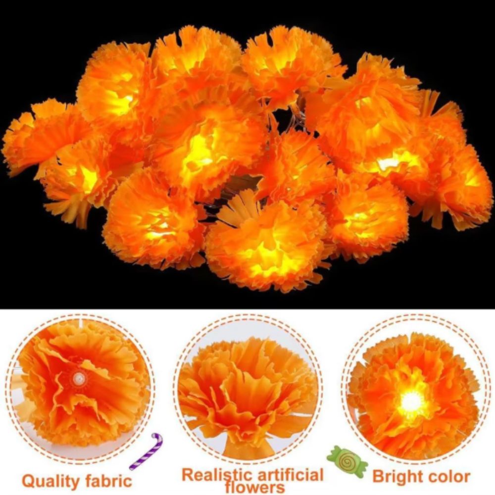 Mexican Style Halloween Marigo - Halloween Led String Lights Orange review and price