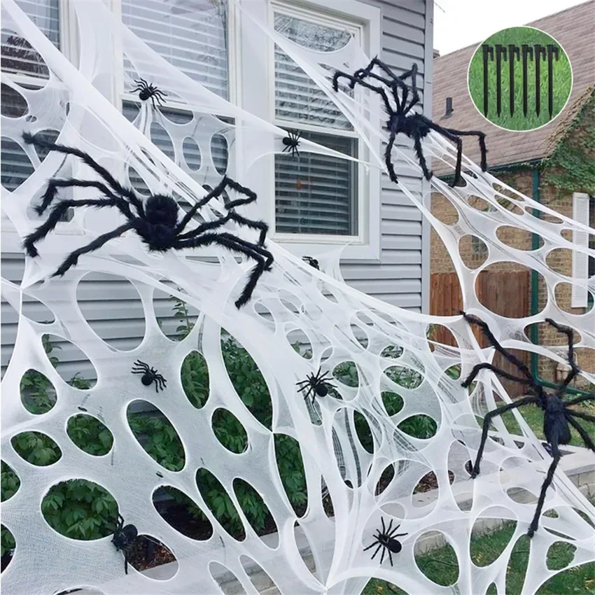 1x2m 1X4m 2x4m Fake Spider Web - Spider Web Halloween Decoration review and price