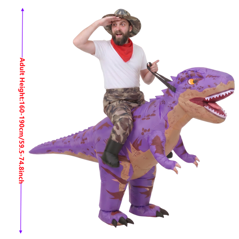 Funny Camo purple T-Rex Inflat - Halloween Costume Adult review and price