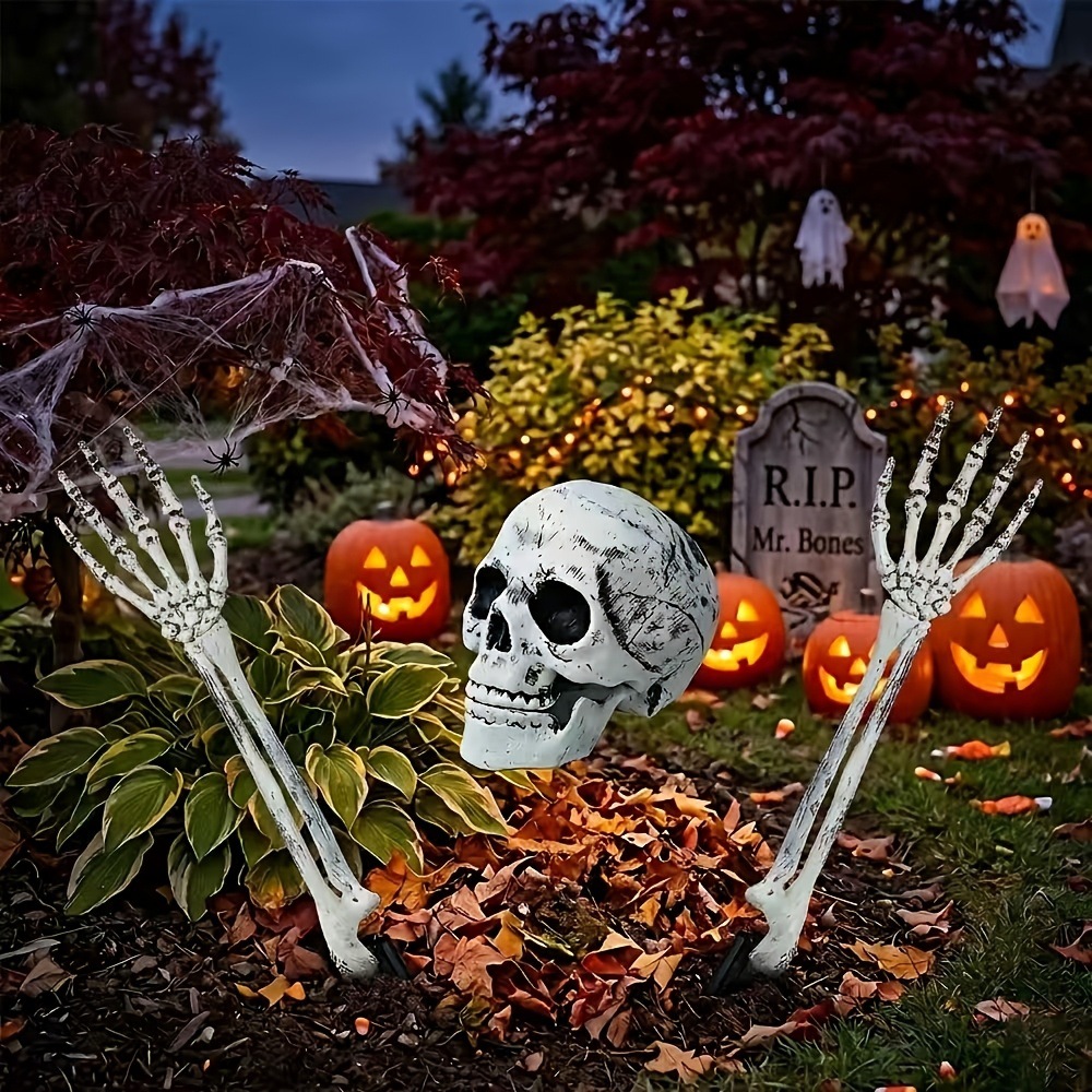 3PCS Halloween Yard Decor Set  - Halloween Skeleton Decoration review and price