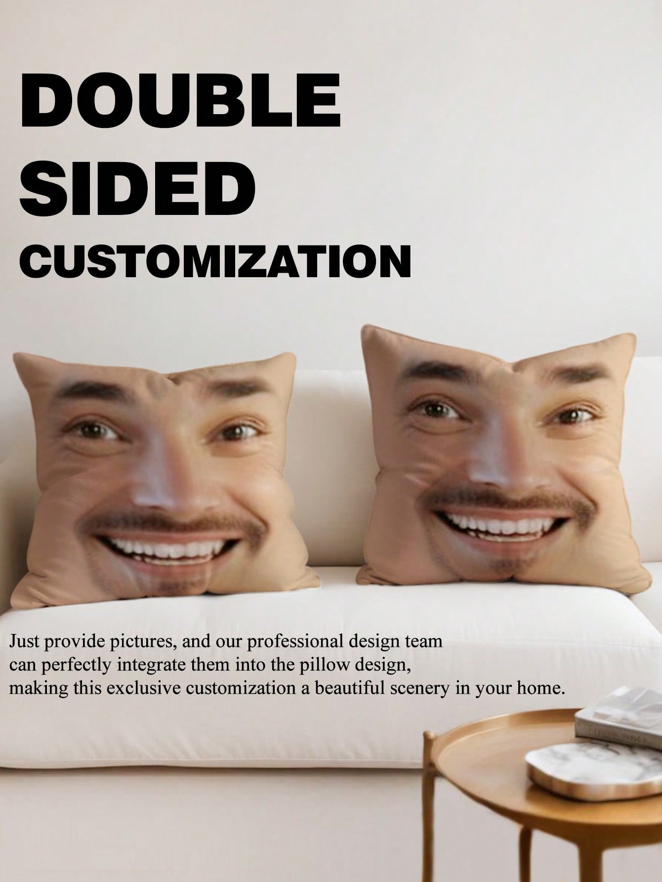 1pc Custom Face Square Pillow  - Halloween Party Supplies review and price