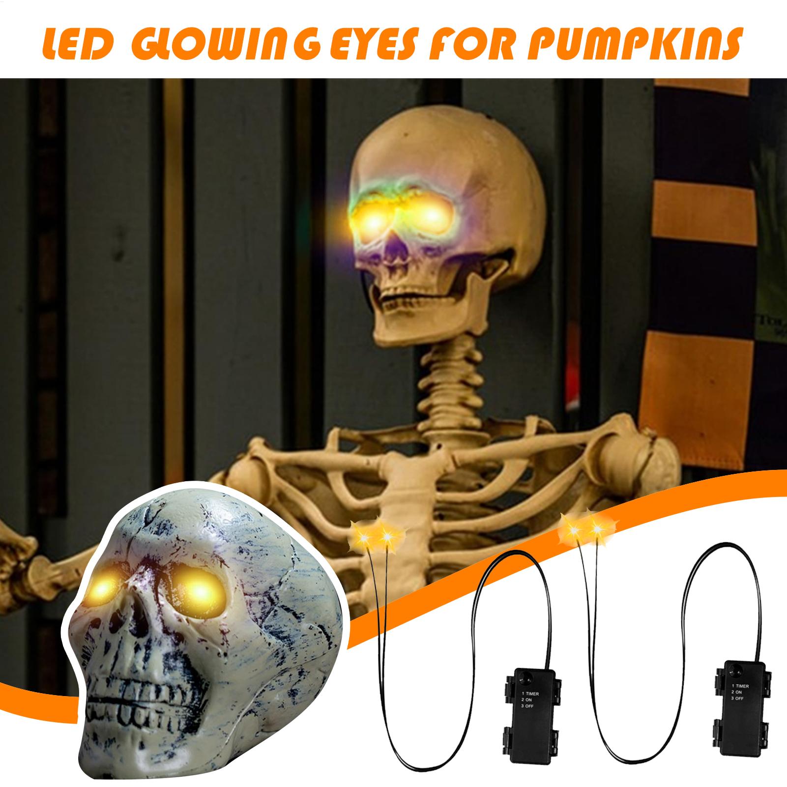 1PC Glowing Eyes Halloween Lig - Halloween Pumpkin Decor Led review and price