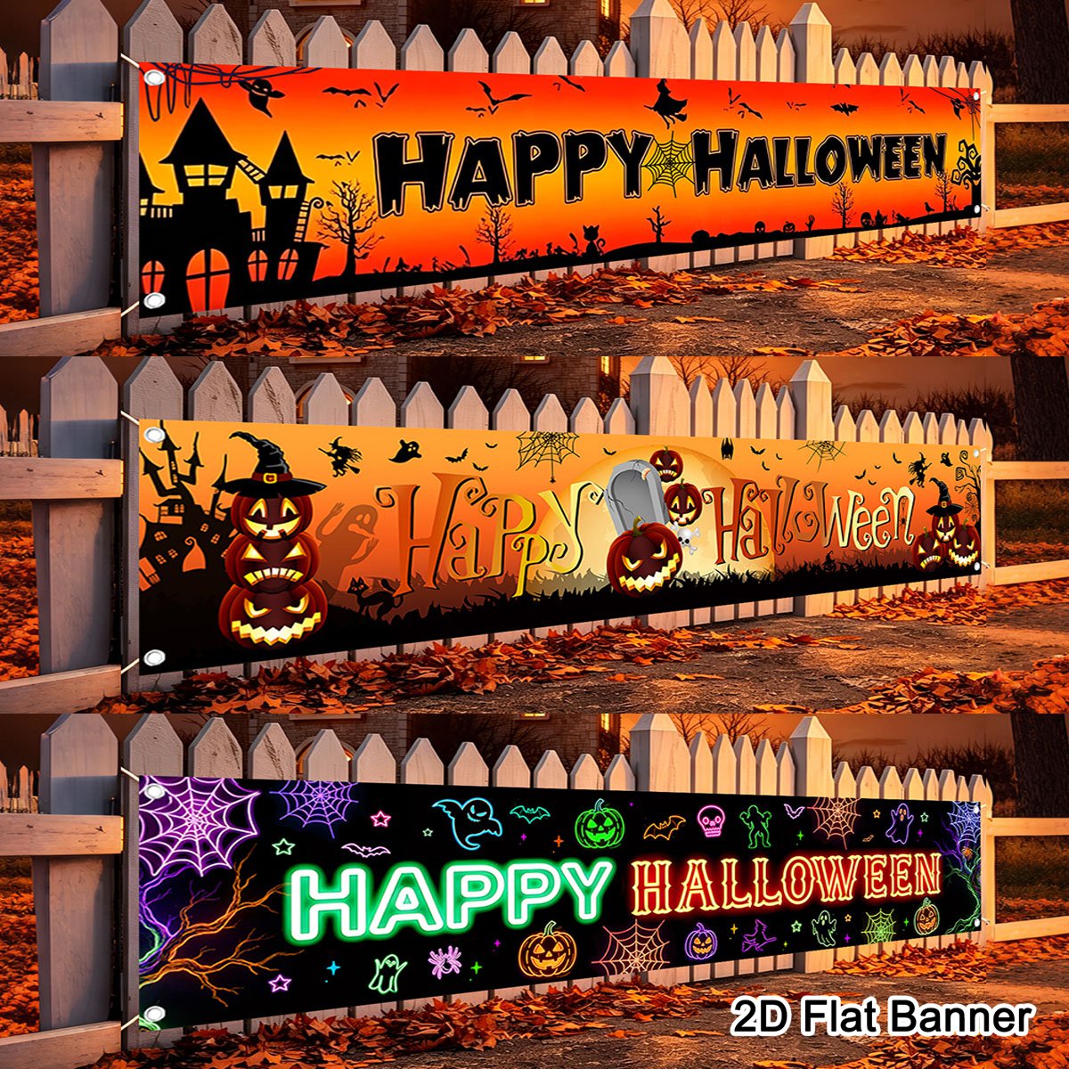 1pc Happy Halloween Banner Jac - Pumpkin Lantern Halloween review and price