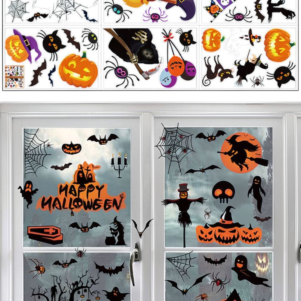 Halloween Wall Stickers Static - Halloween Skeleton Decoration review and price