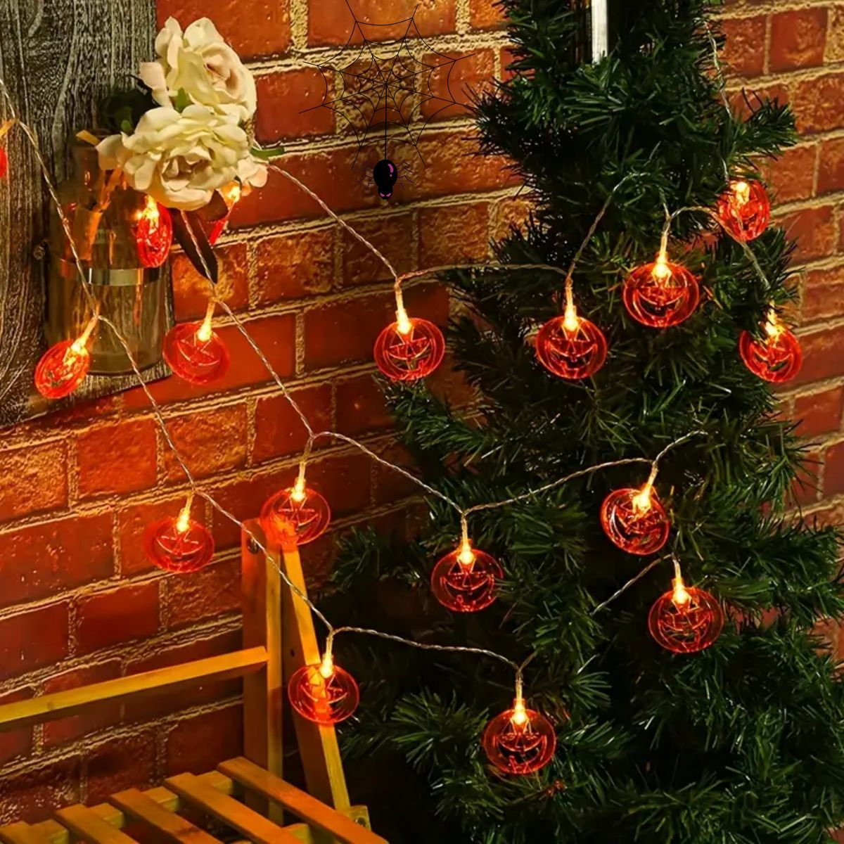 1pc 20LED Orange Flat Hollow H - Halloween Led String Lights Orange review and price