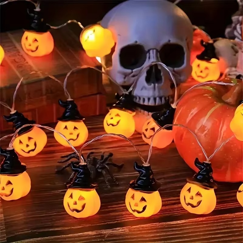 Witch Hat Pumpkin Fairy String - Halloween Led String Lights Orange review and price