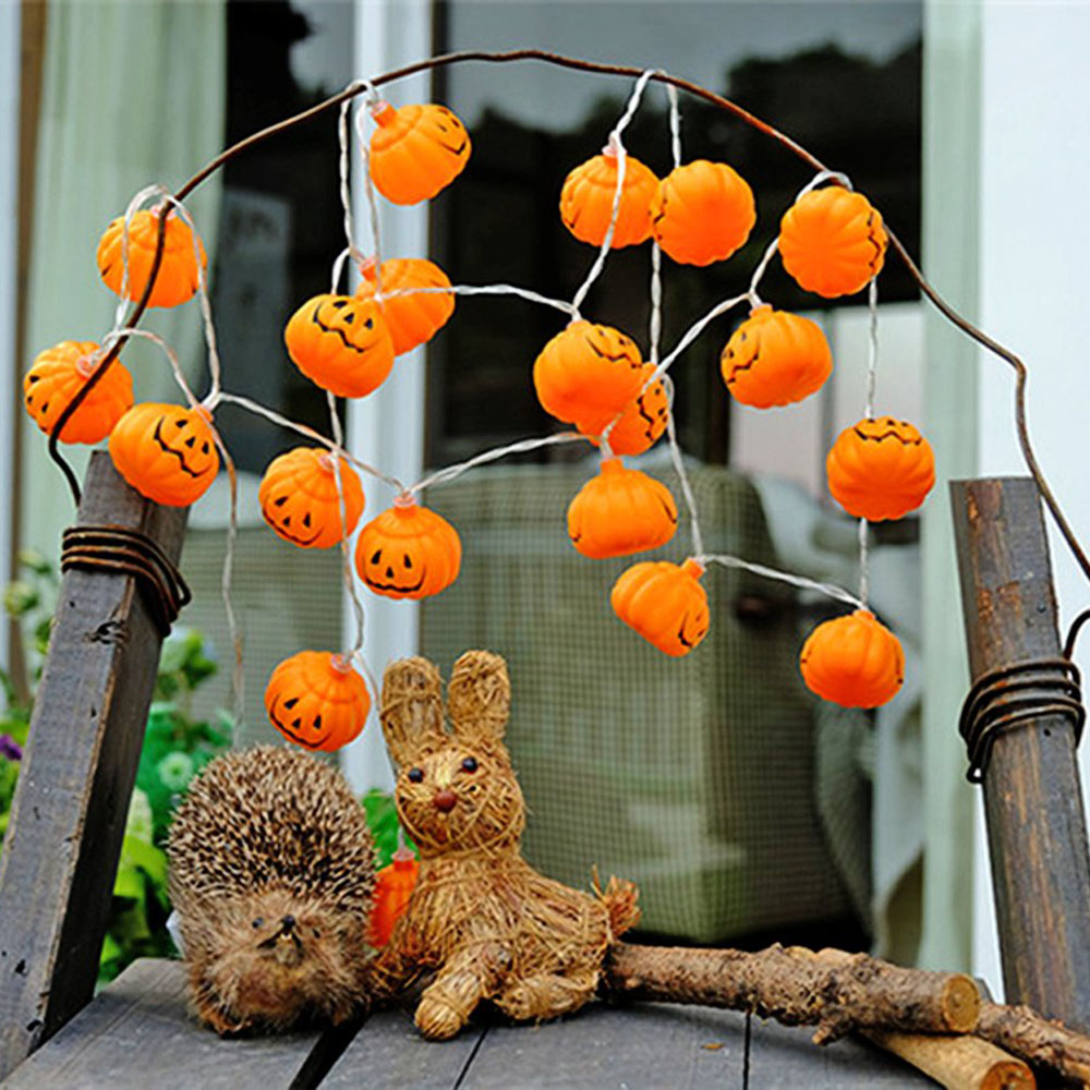 Halloween 3D Pumpkin LED Strin - Halloween Led String Lights Orange review and price