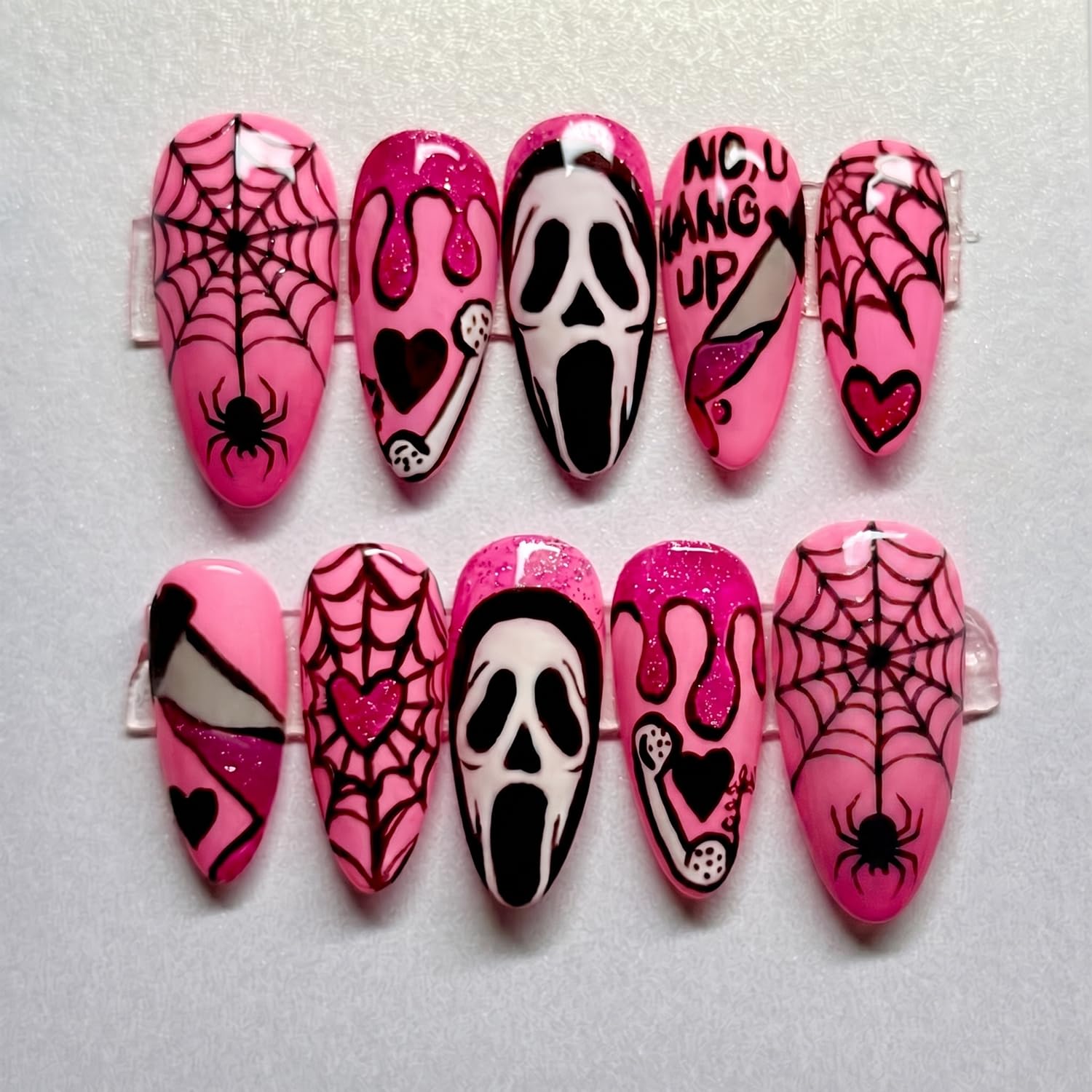 Halloween Press on Nails Hallo - Spider Web Halloween Decoration review and price