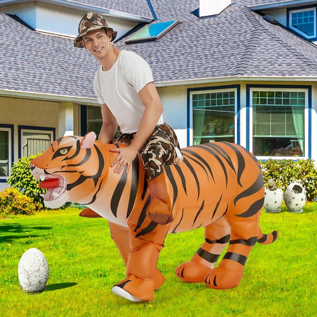 Inflatable Tiger Costume for A - Halloween Costume Adult review and price