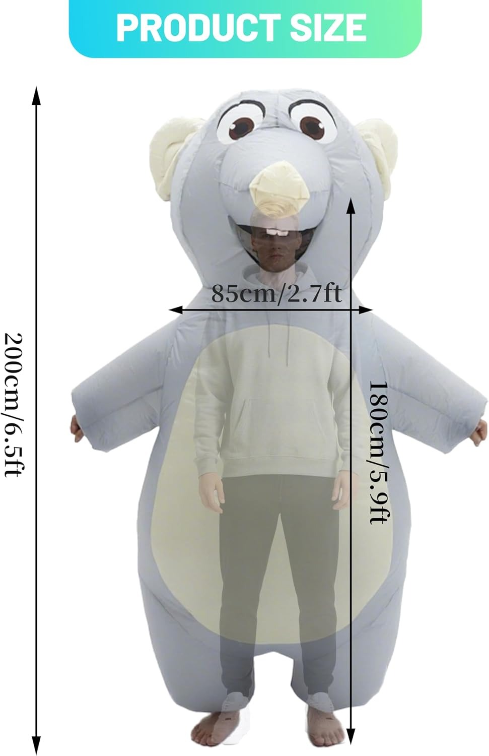 Inflatable Mouse Costume for A - Halloween Costume Adult review and price
