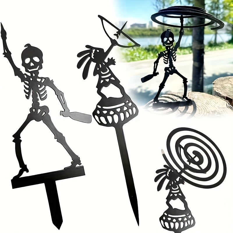 2D 1pc  Metal Portable Skeleto - Halloween Skeleton Decoration review and price