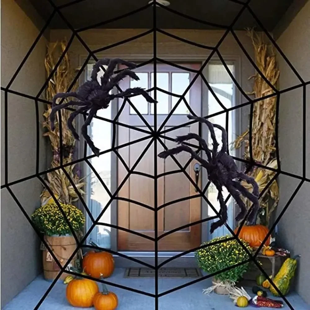 1-2pcs Halloween Simulation Pl - Spider Web Halloween Decoration review and price
